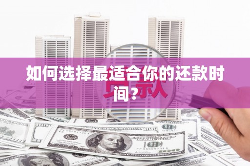 隆安如何选择最适合你的还款时间？